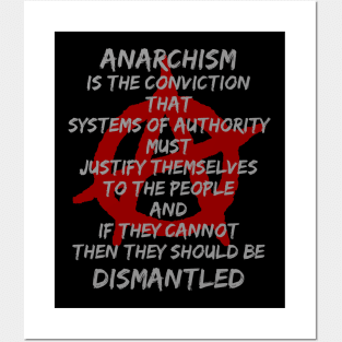 Anarchism (grey text) Posters and Art